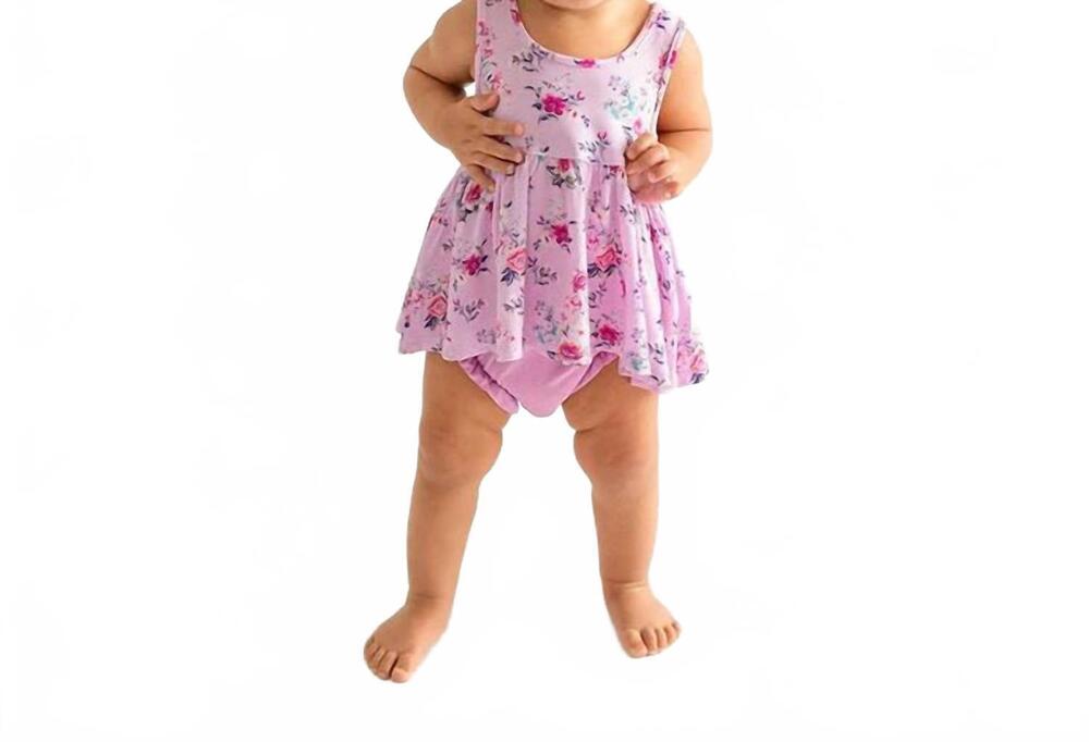 NEW POSH PEANUT girls bridget peplum bummie set in pink